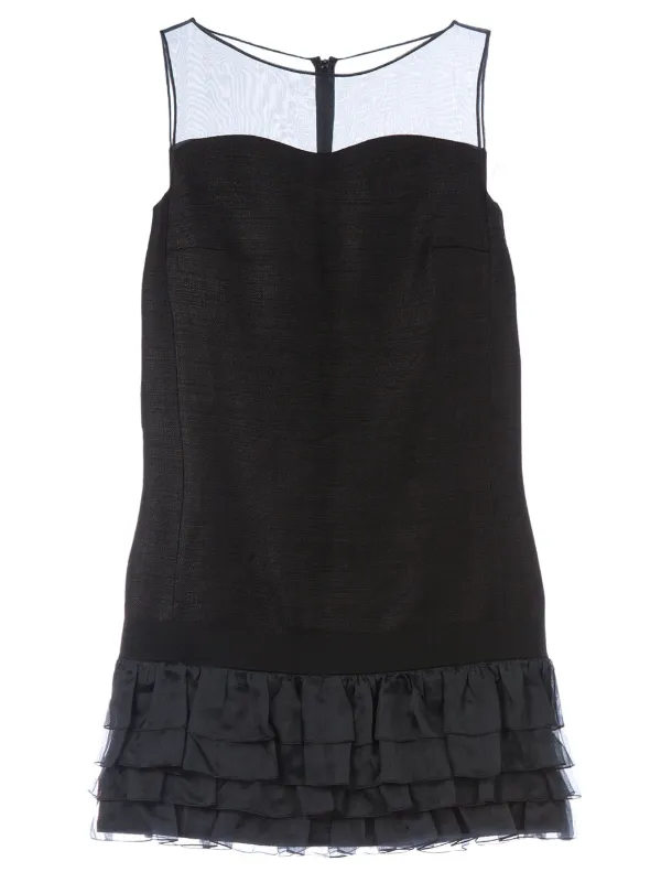 Giambattista Valli Ruffle Hem Dress in Black