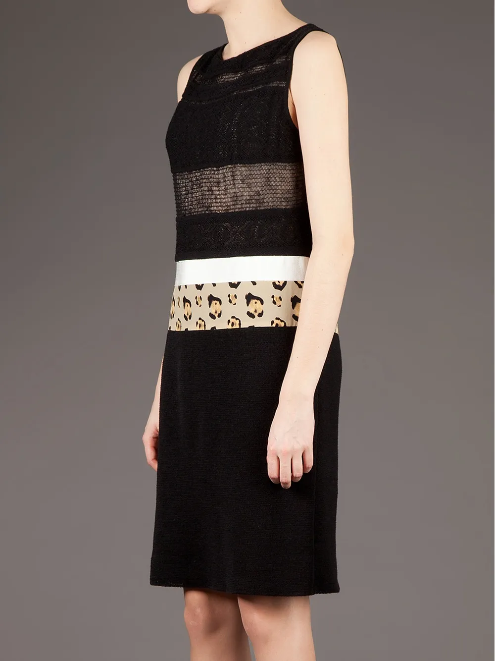 Giambattista Valli Paneled Dress In Black