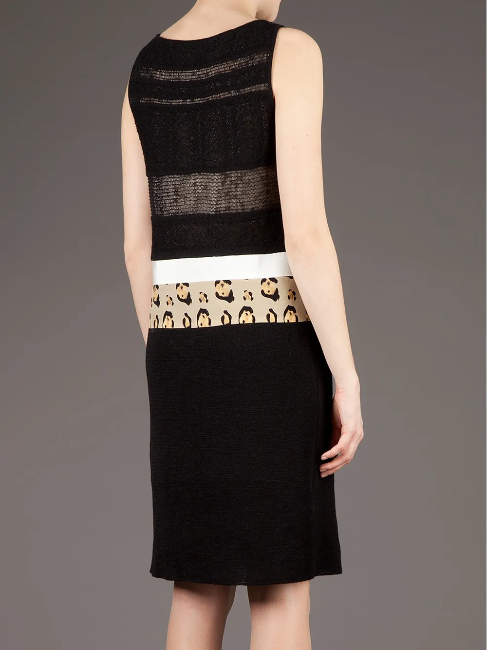 Giambattista Valli Paneled Dress In Black