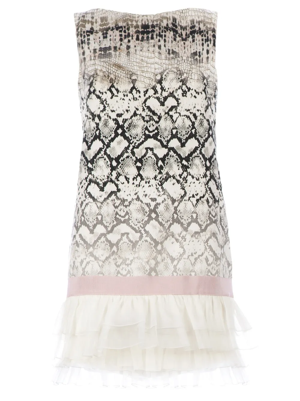Giambattista Valli Snake Skin Print Dress In Multi