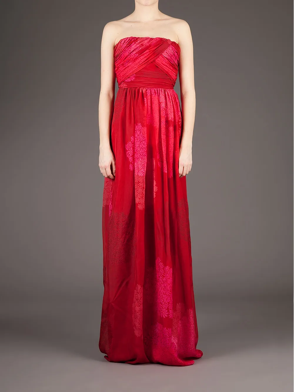 Giambattista Valli floral print maxi dress - Rood