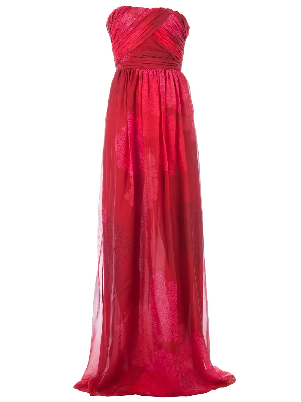 Giambattista Valli Floral Print Maxi Dress In Red