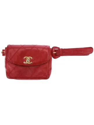 chanel vintage quilted belt bag