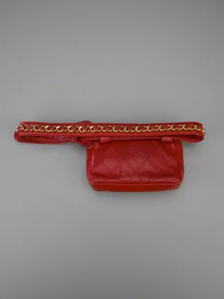 chanel vintage quilted belt bag