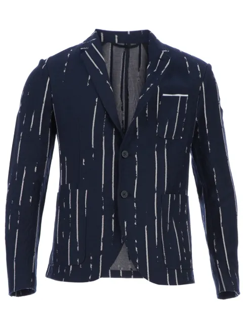Neil Barrett striped bi-colour blazer