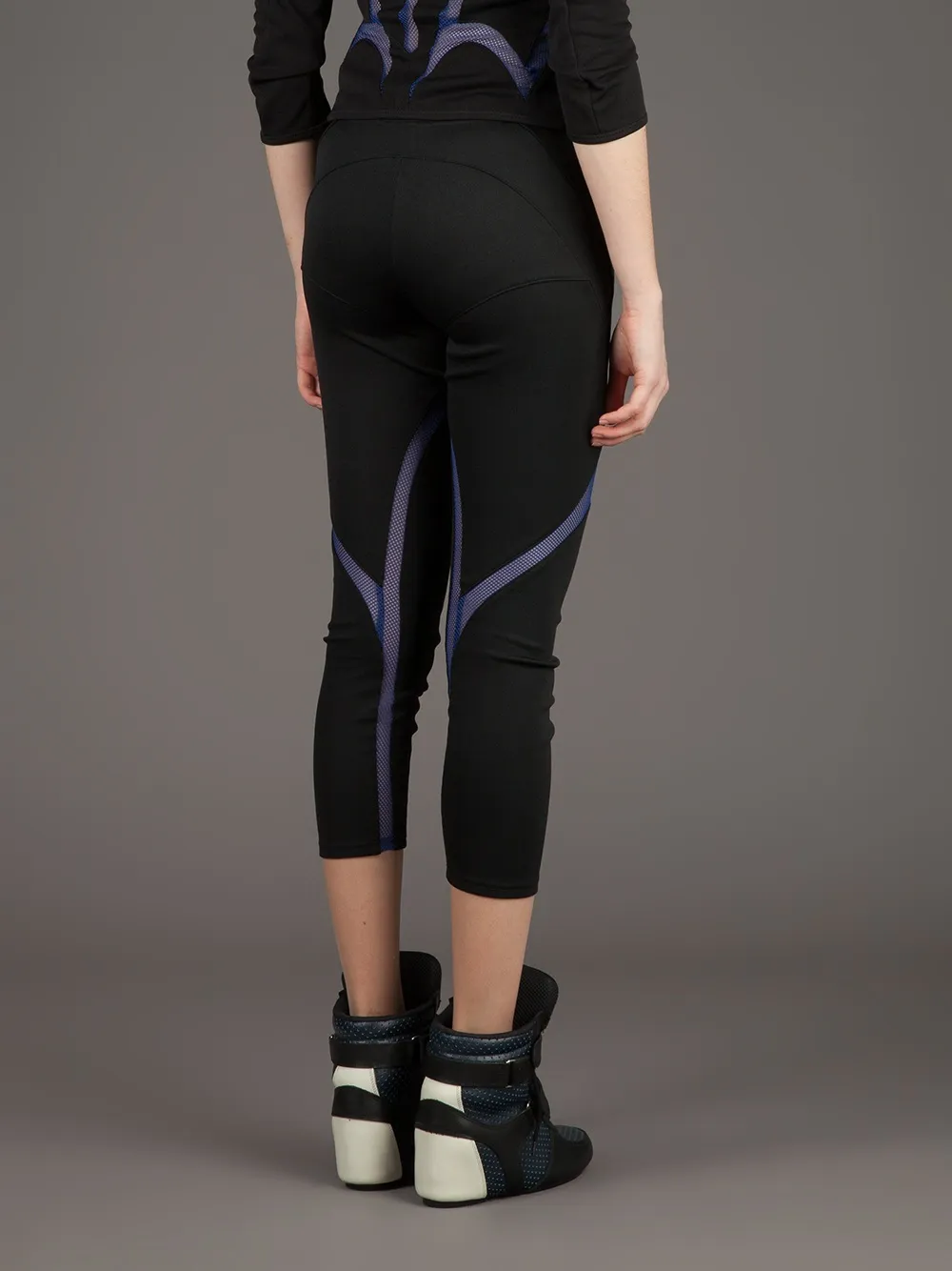 Junya Watanabe Bi-colour Mesh Legging In Black