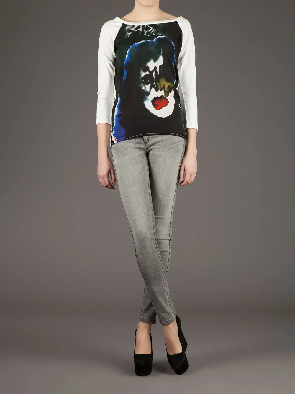 Nico Printed Longsleeved T-shirt In White