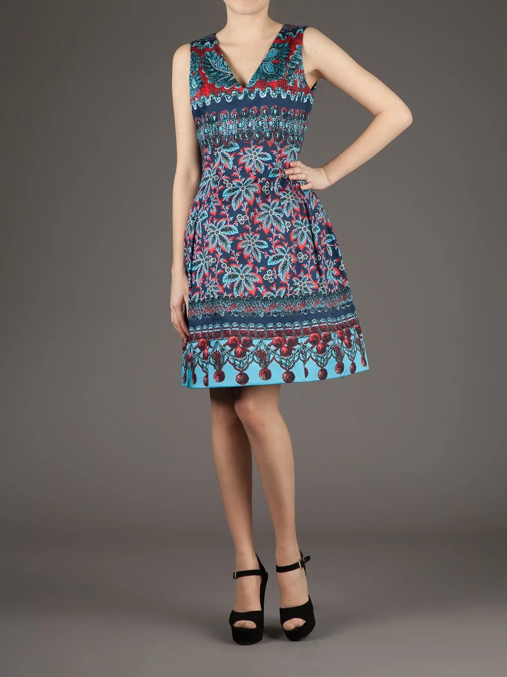 printed lantern dress