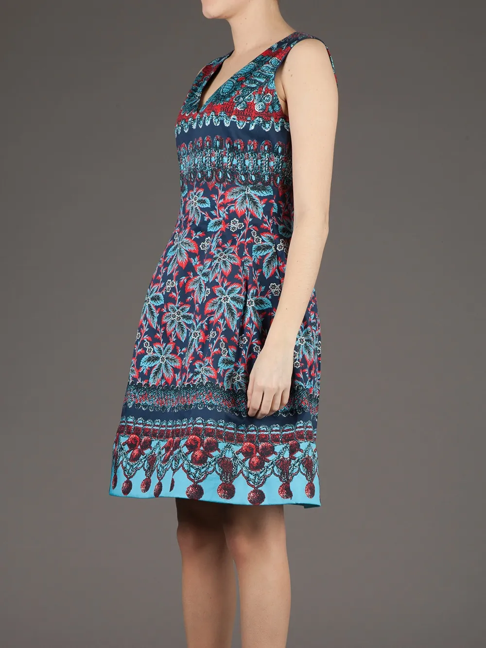 printed lantern dress