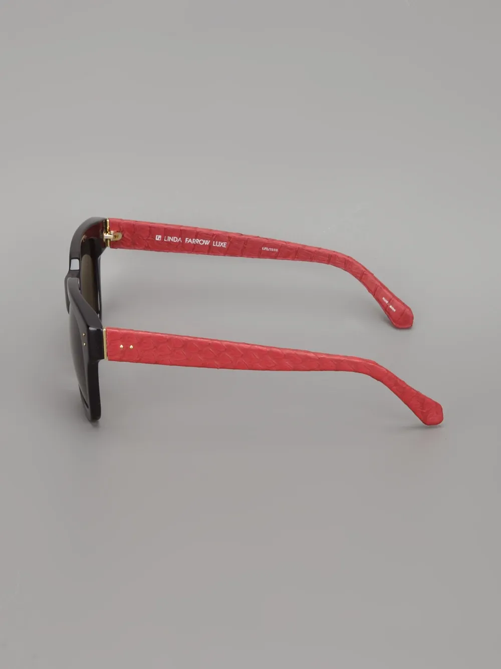 Linda Farrow squared bi-colour sunglasses Zwart