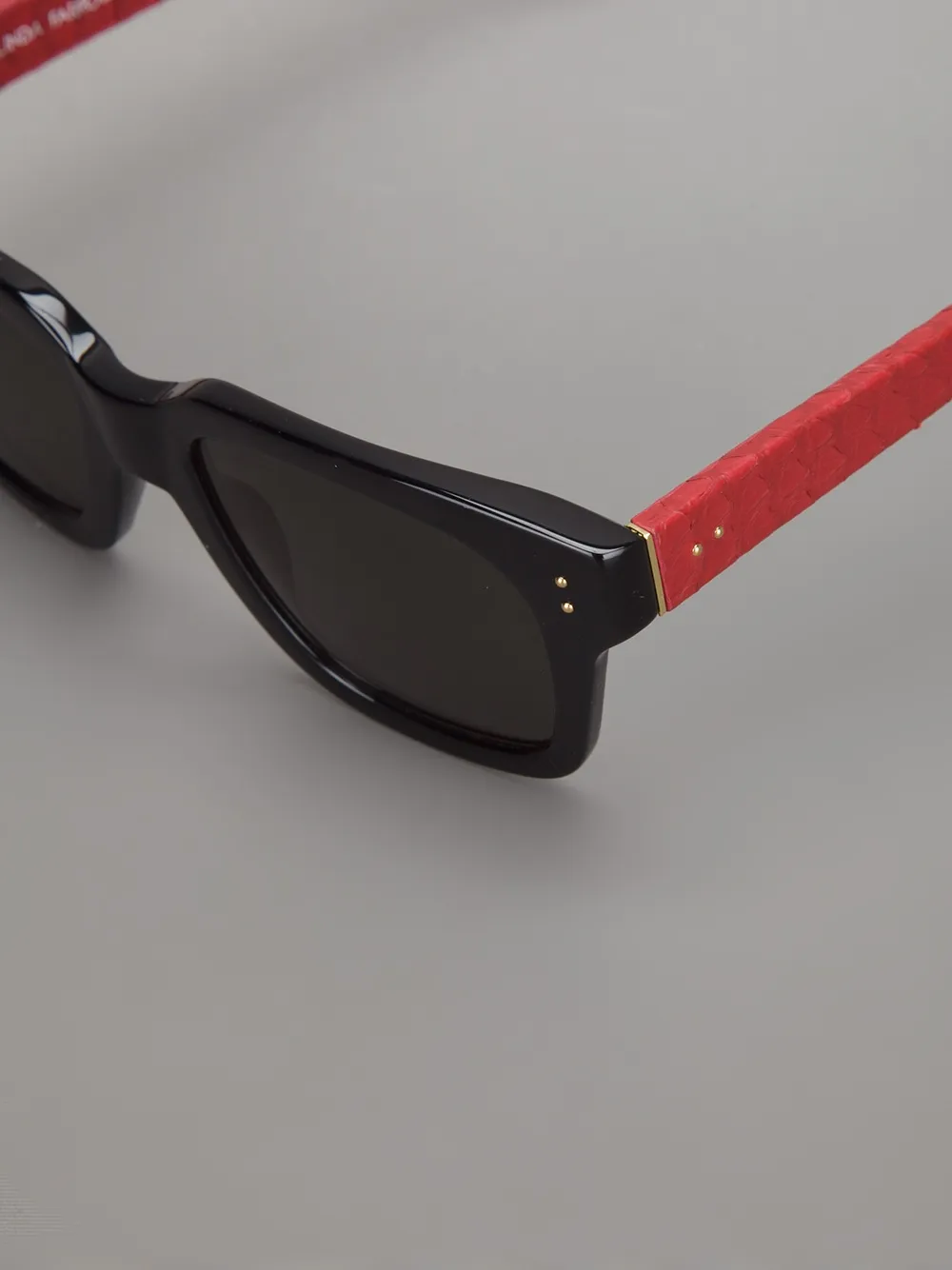 Linda Farrow squared bi-colour sunglasses Zwart