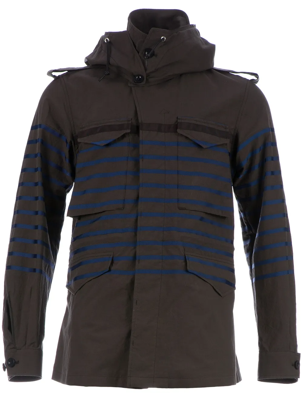 sacai hooded jacket | Brown | Image 1