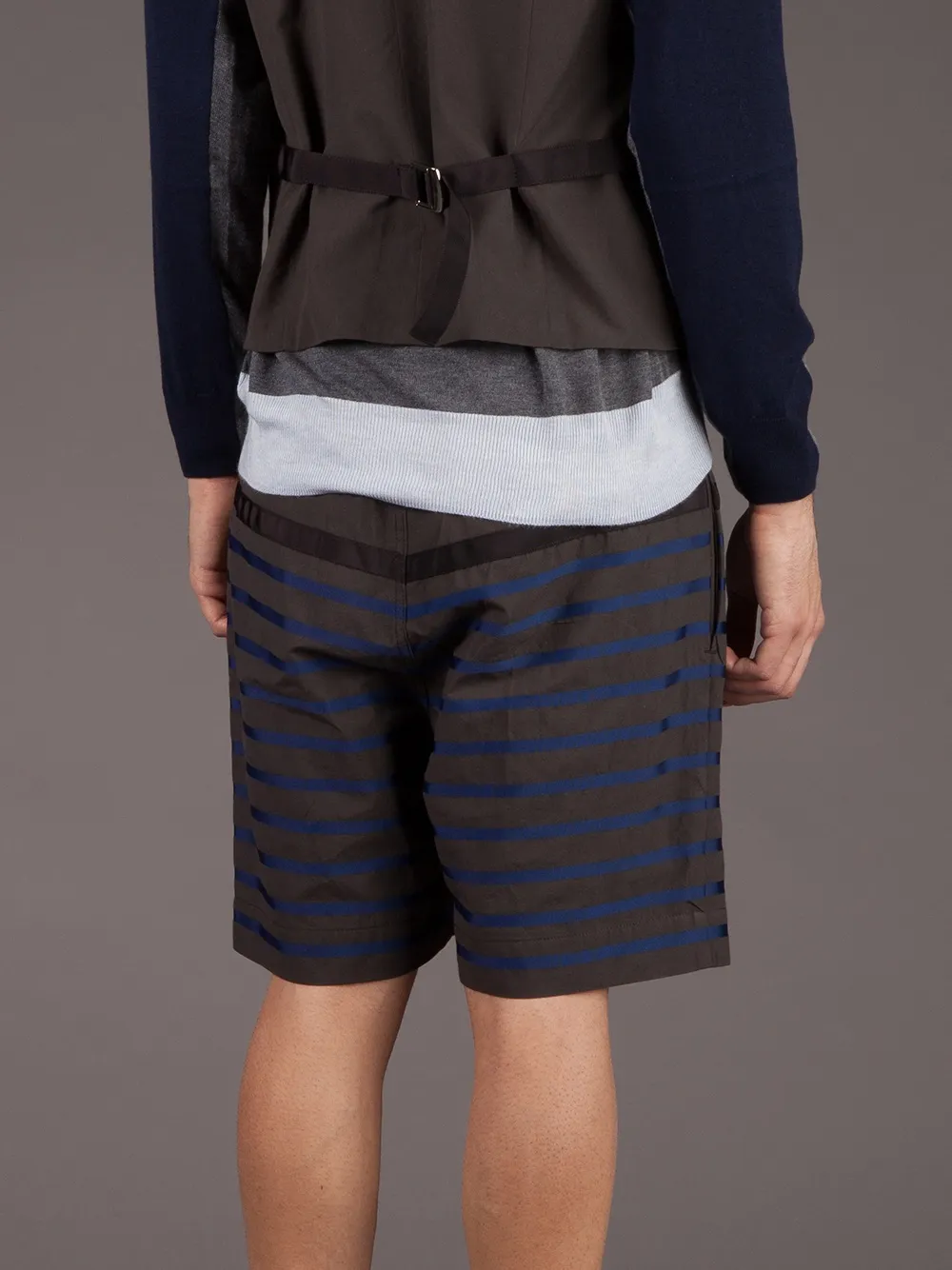 sacai striped shorts Bruin
