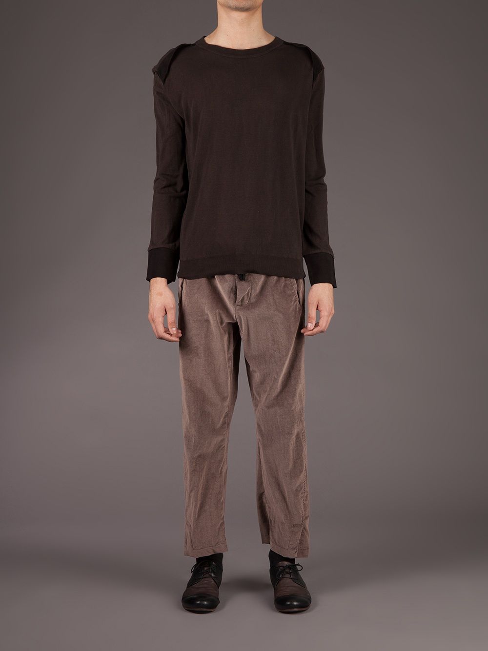 Aimo Richly deconstructed sweater - Bruin