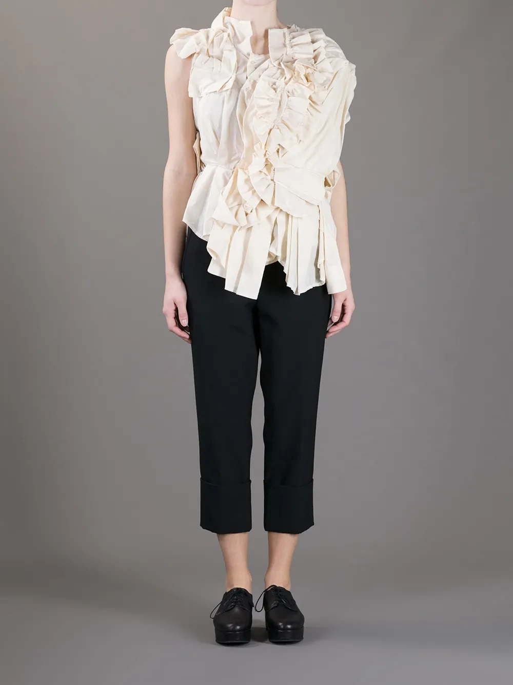 comme des garcons ruffle blouse