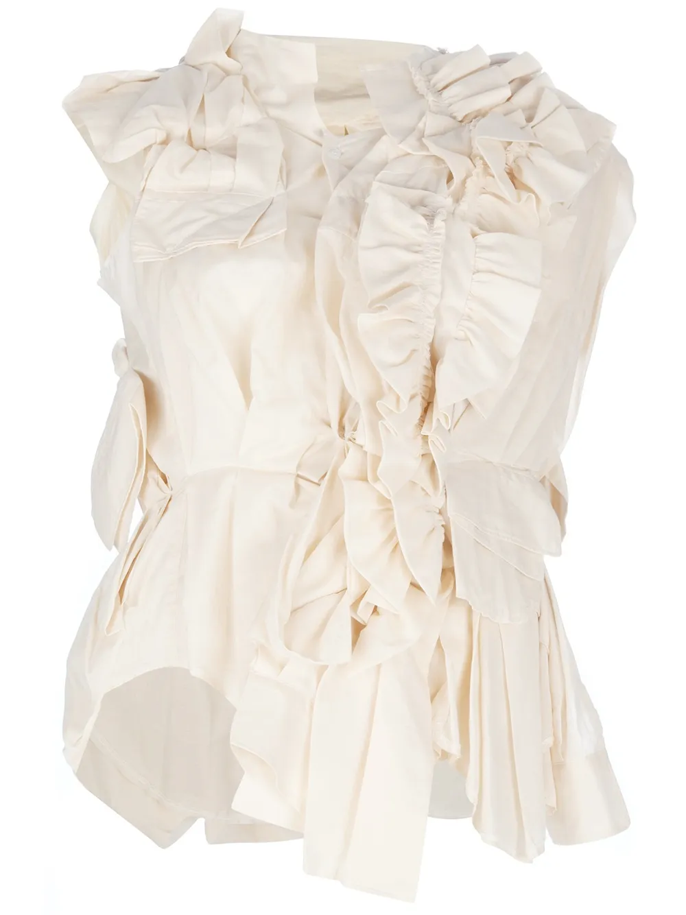 comme des garcons ruffle blouse