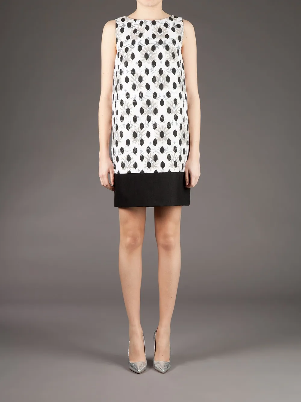 Giambattista Valli polkadot brocade shift dress - Wit