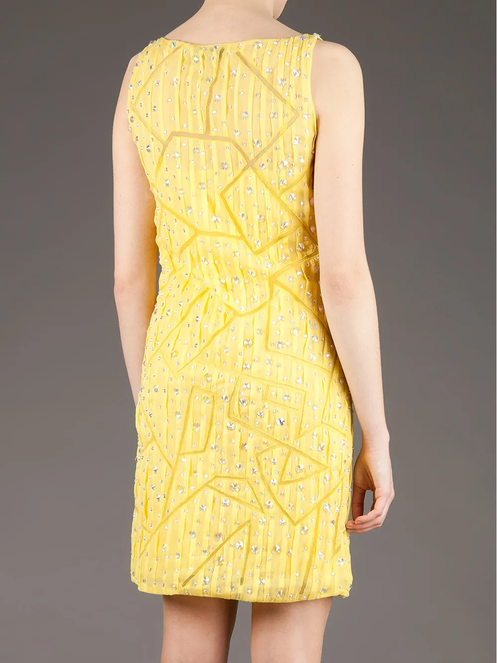 Cristiano Burani Embellished Shift Dress In Yellow