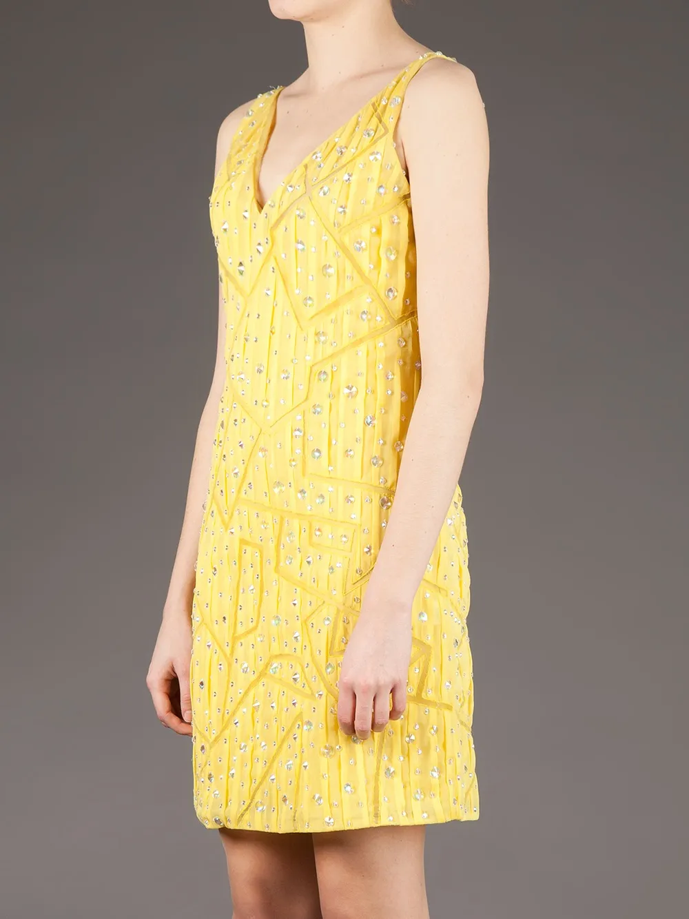 Cristiano Burani Embellished Shift Dress In Yellow