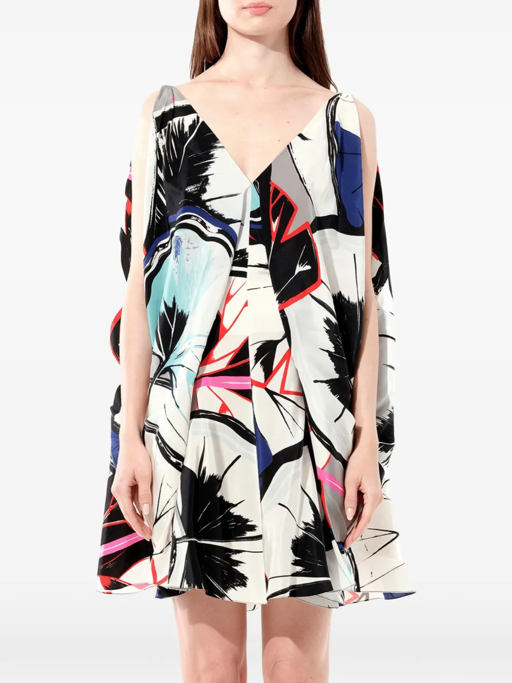 Balenciaga gingko-print mini dress