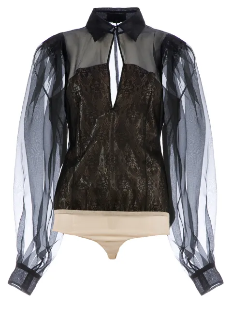 Cristiano Burani sheer lace blouse