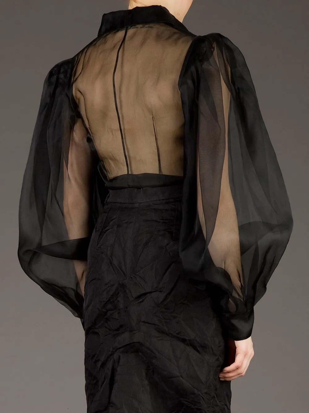 Cristiano Burani Sheer Lace Blouse In Black