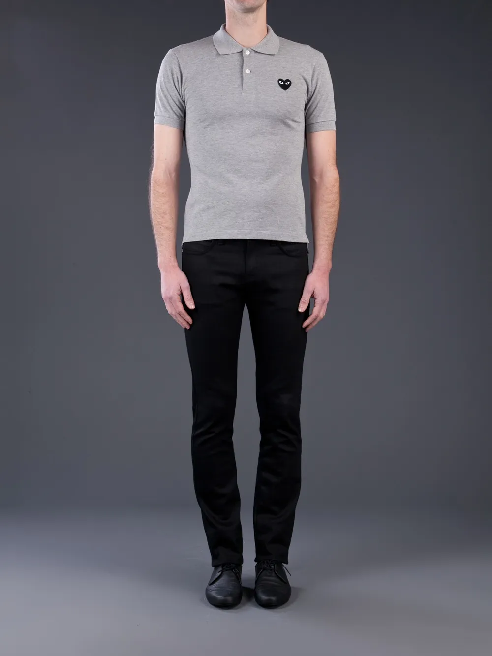 Comme Des Garçons Play Polo t-shirt Grijs