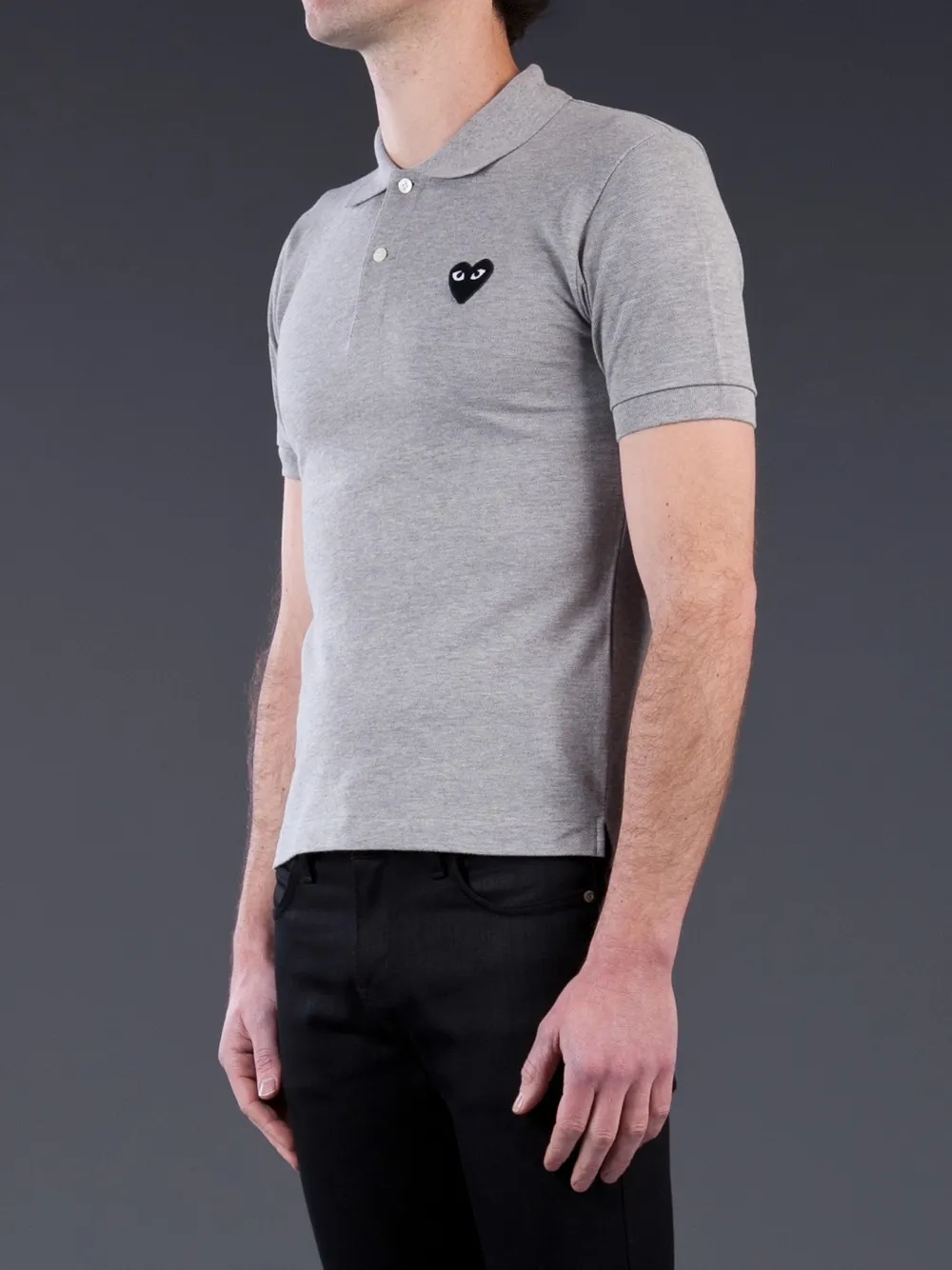 Comme Des Garçons Play Polo t-shirt Grijs