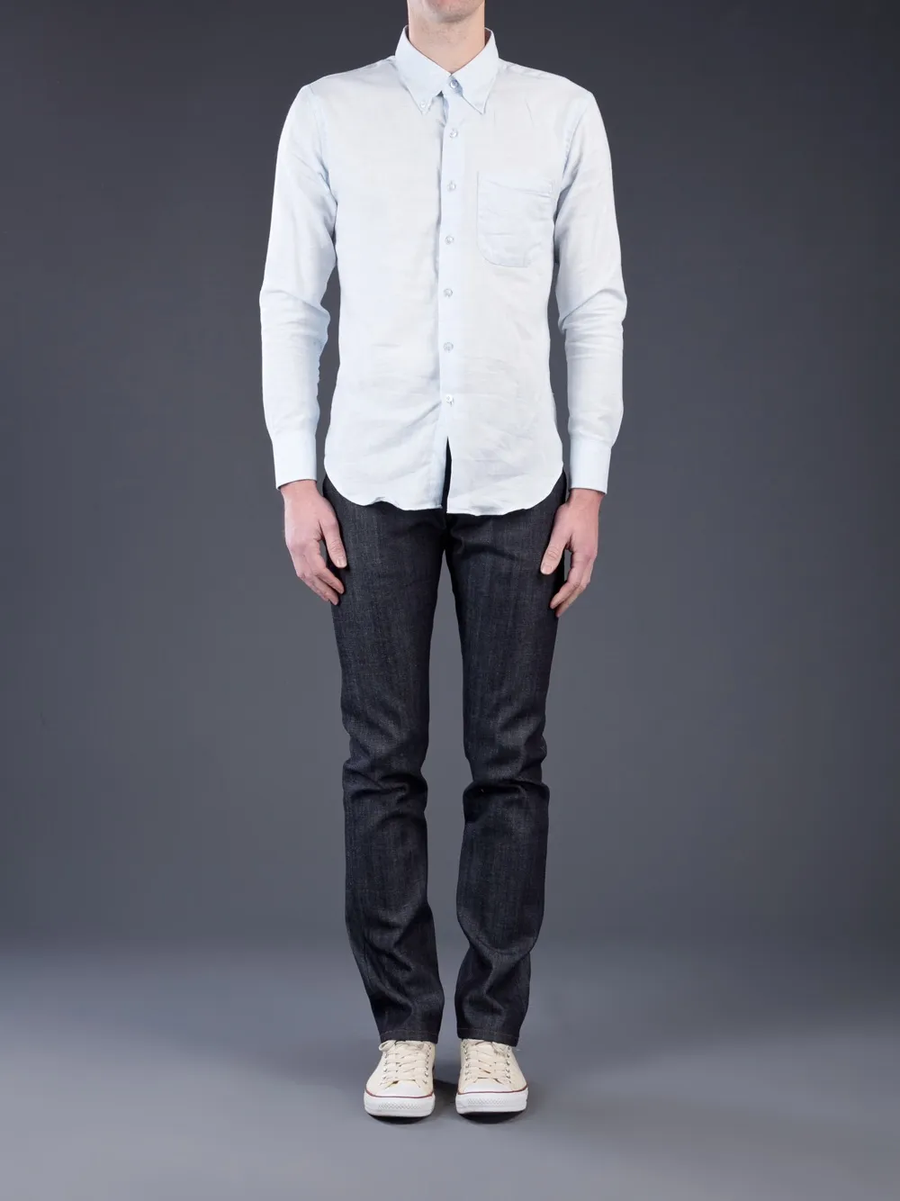 Naked and Famous Weird guy selvage jean Blauw
