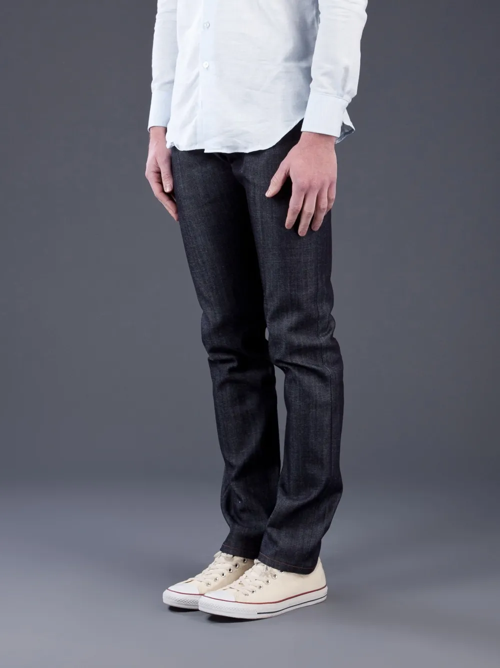 Naked and Famous Weird guy selvage jean Blauw