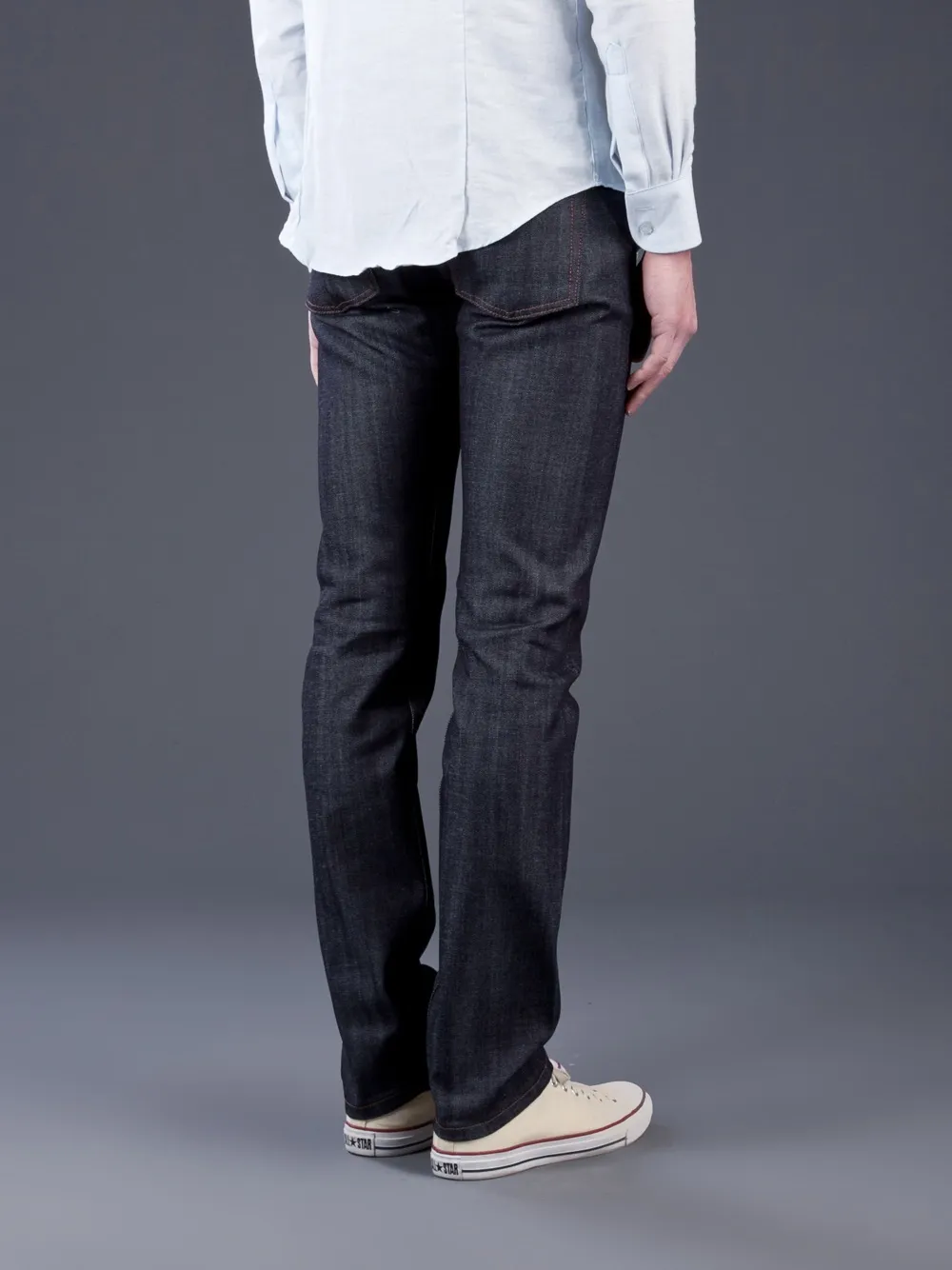 Naked and Famous Weird guy selvage jean Blauw