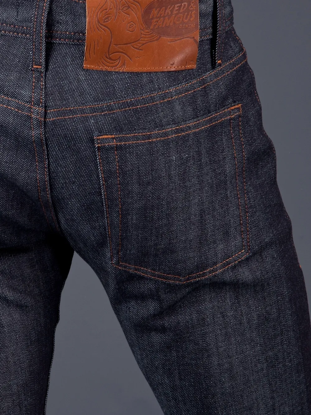 Naked and Famous Weird guy selvage jean Blauw