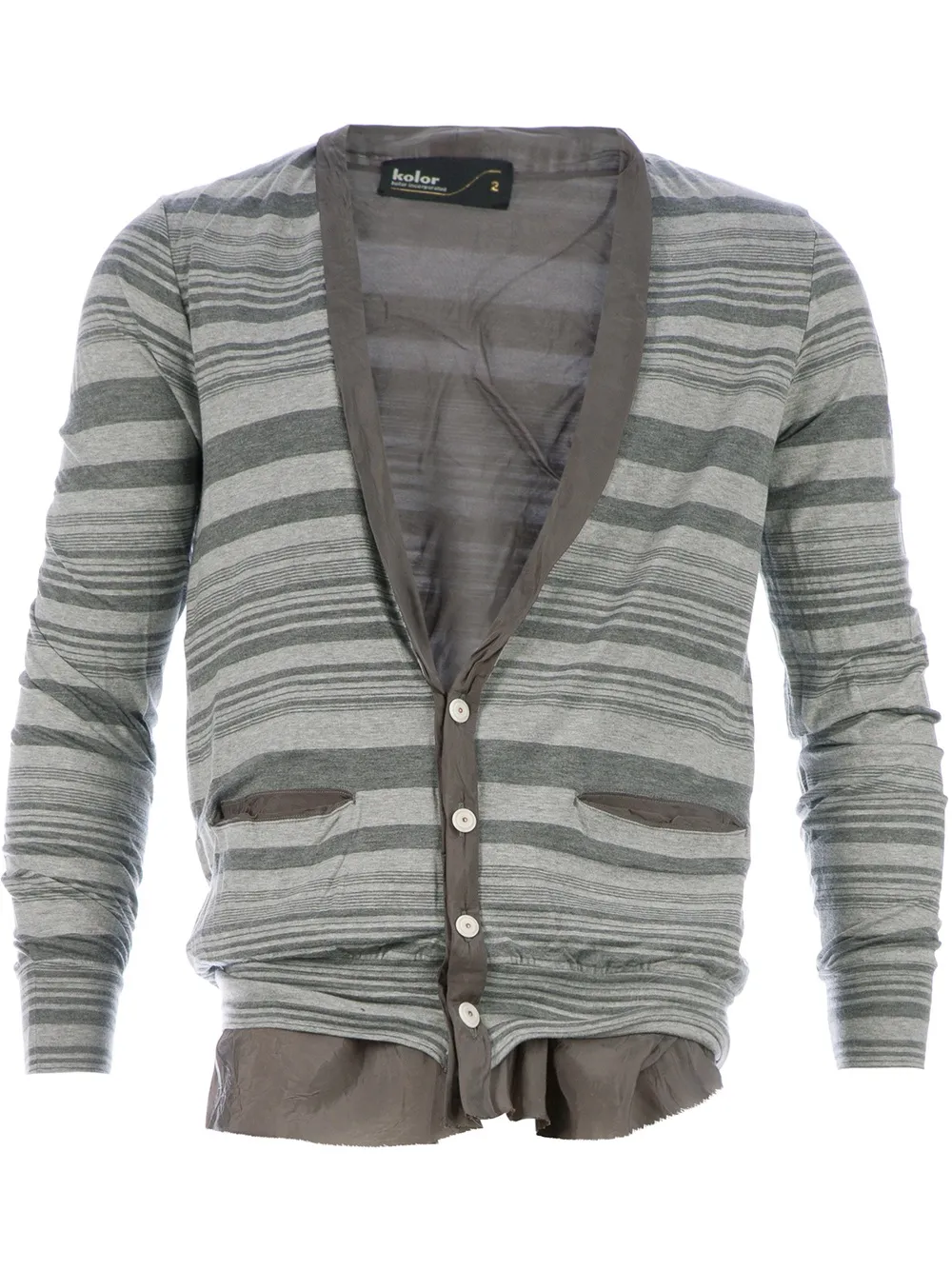 Kolor striped cardigan | Grey | Image 1