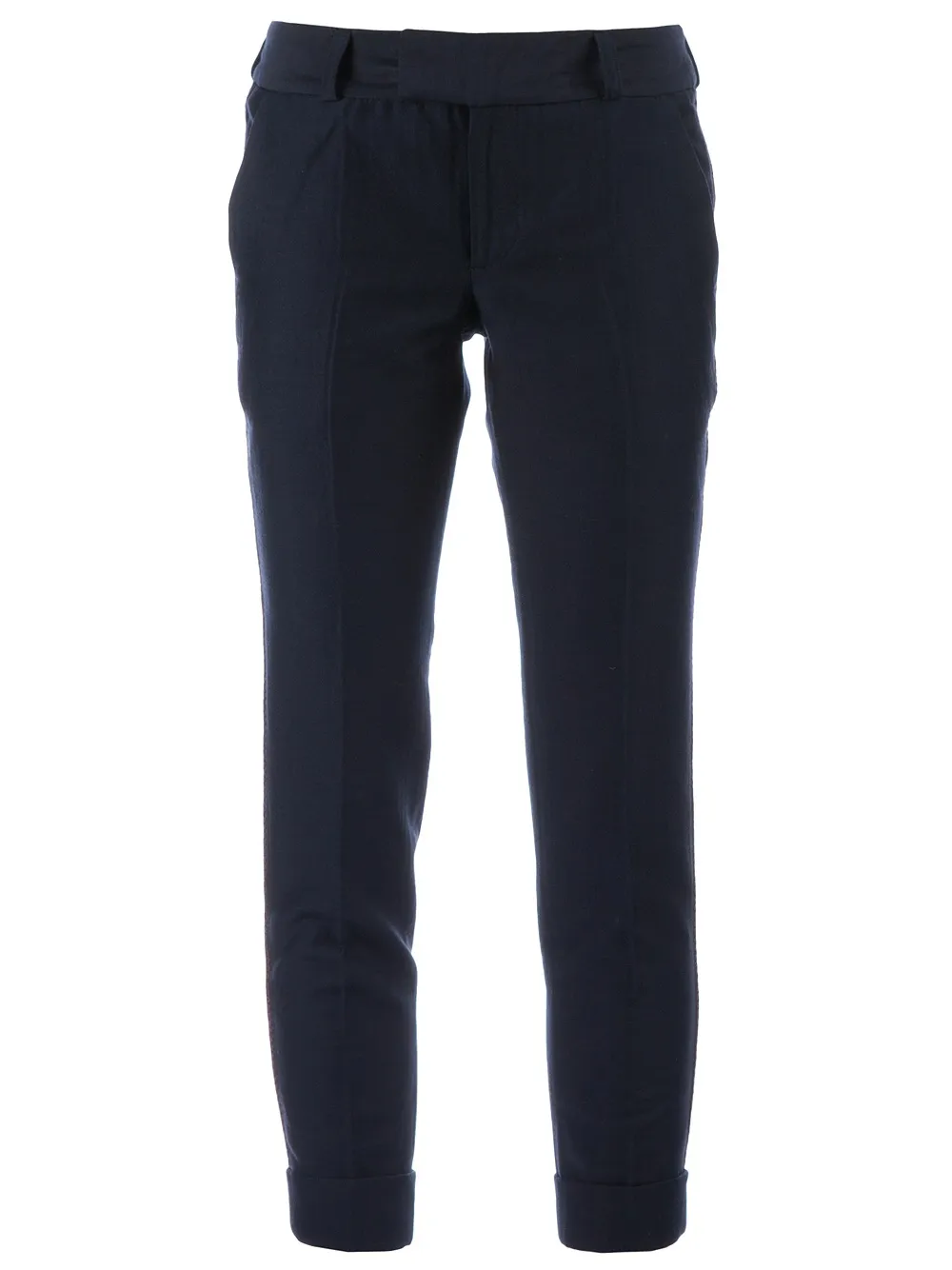 Kolor Contrast Cropped Trouser In Blue