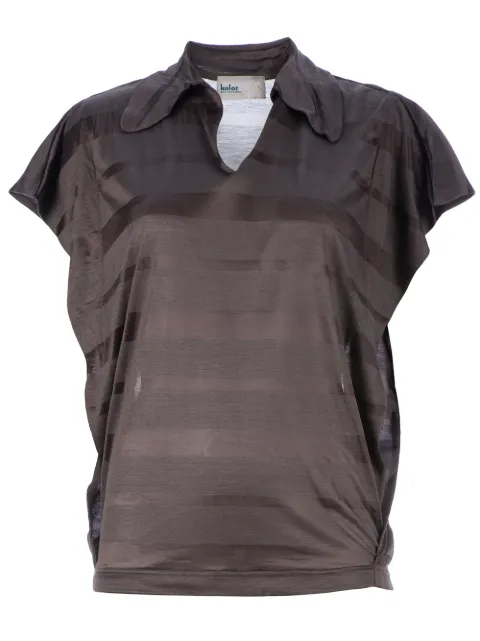 Kolor striped open collar blouse
