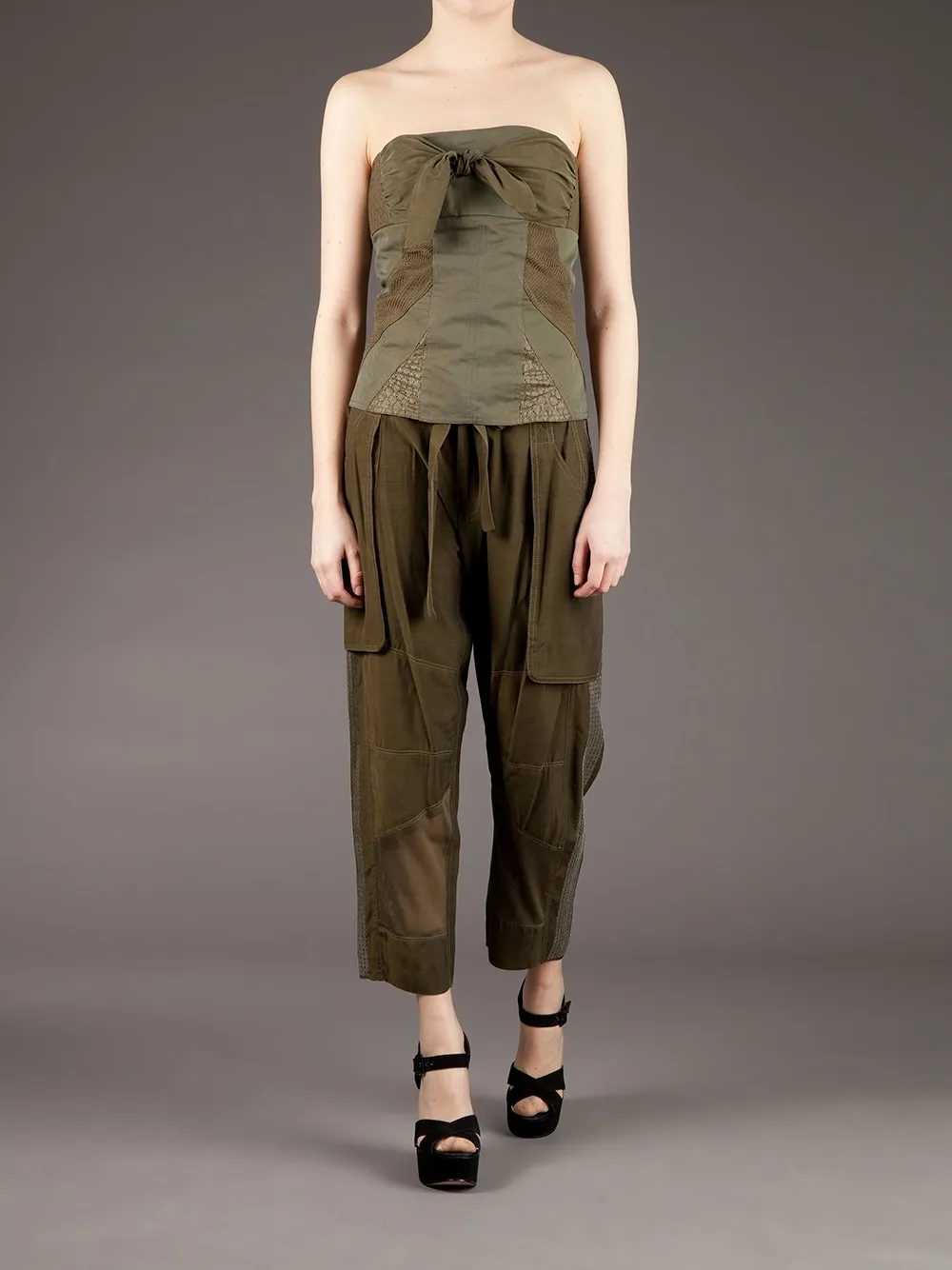 Edun Paneled Bandeau Top In Brown