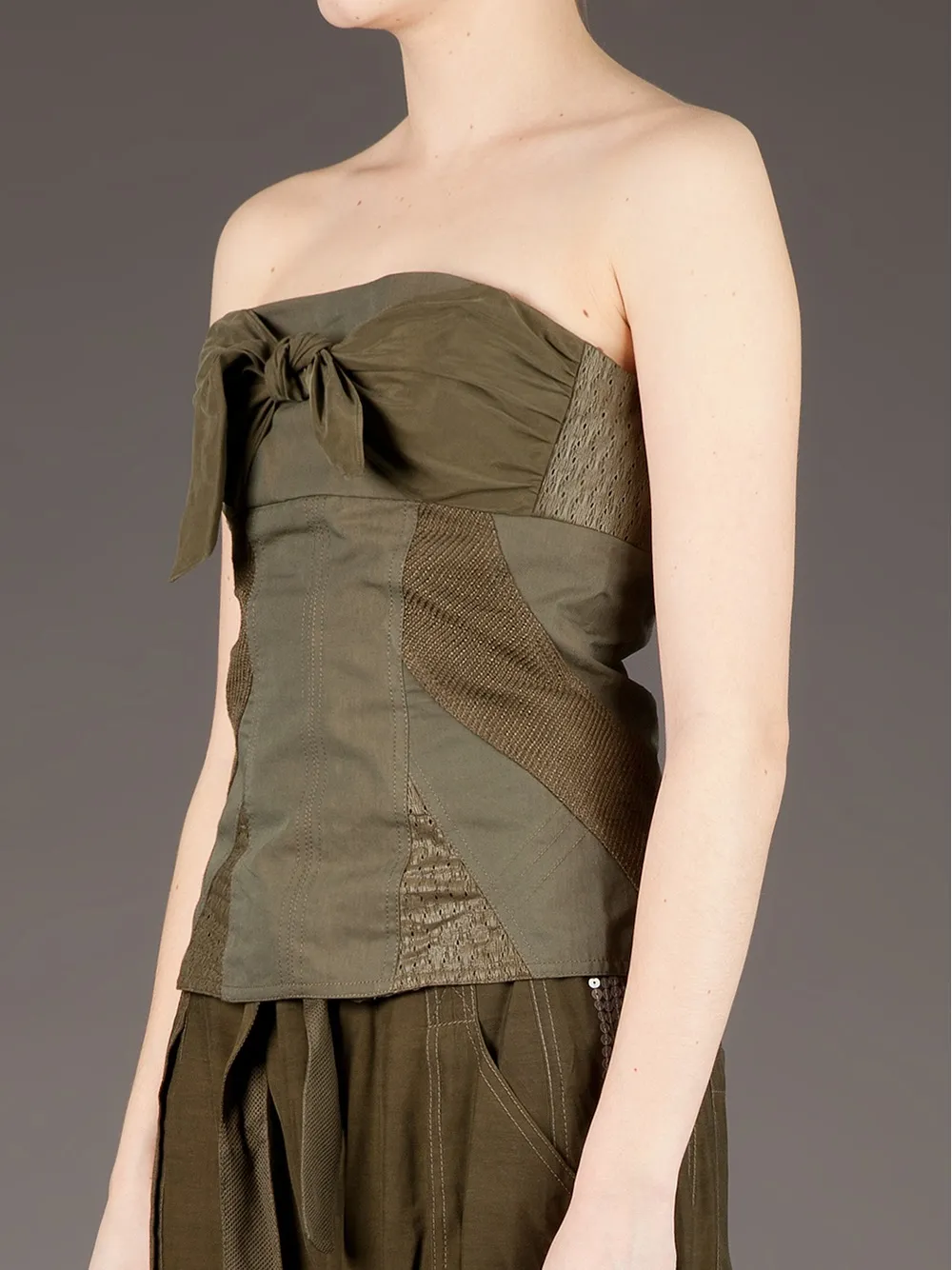 Edun Paneled Bandeau Top In Brown