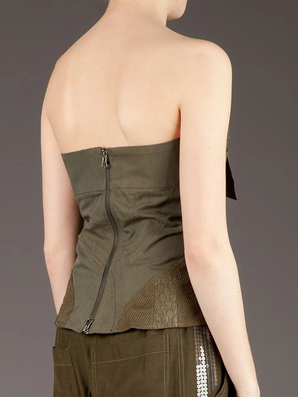 Edun Paneled Bandeau Top In Brown