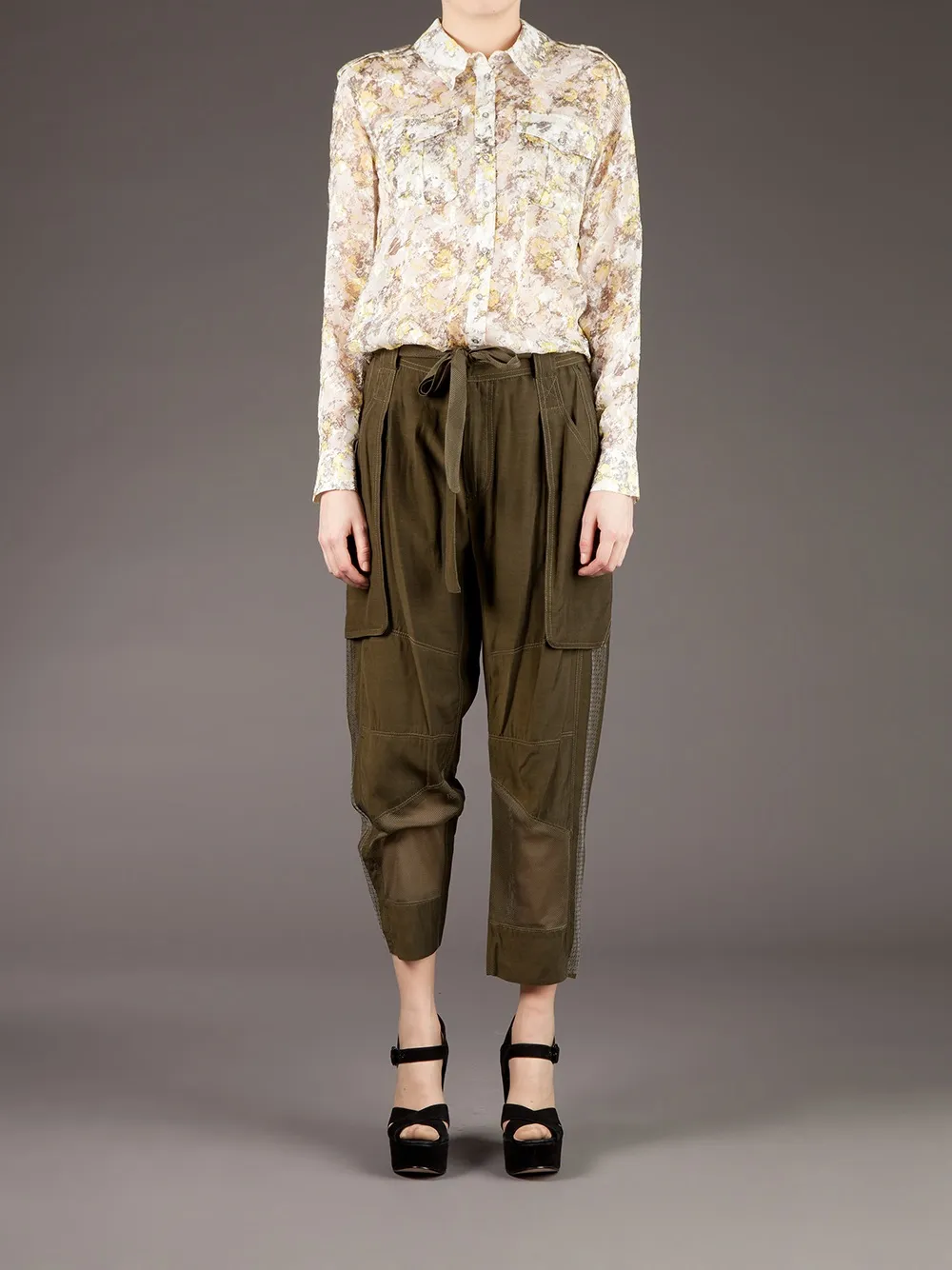 EDUN cropped cargo-style trouser - KHAKI