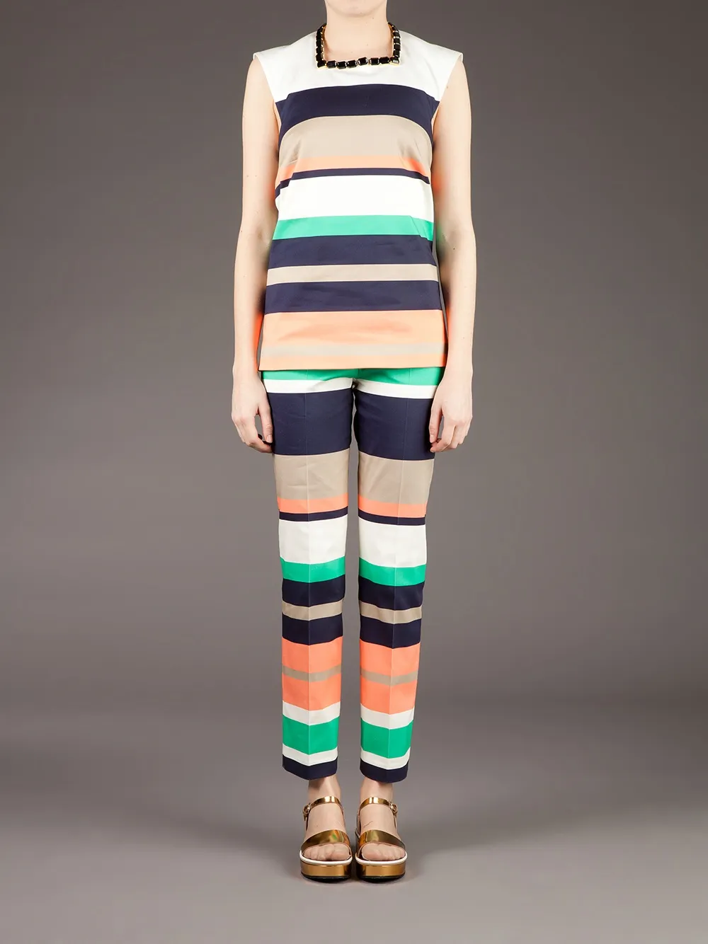 Galitzine striped trouser set | Trouser Suits | Image 2