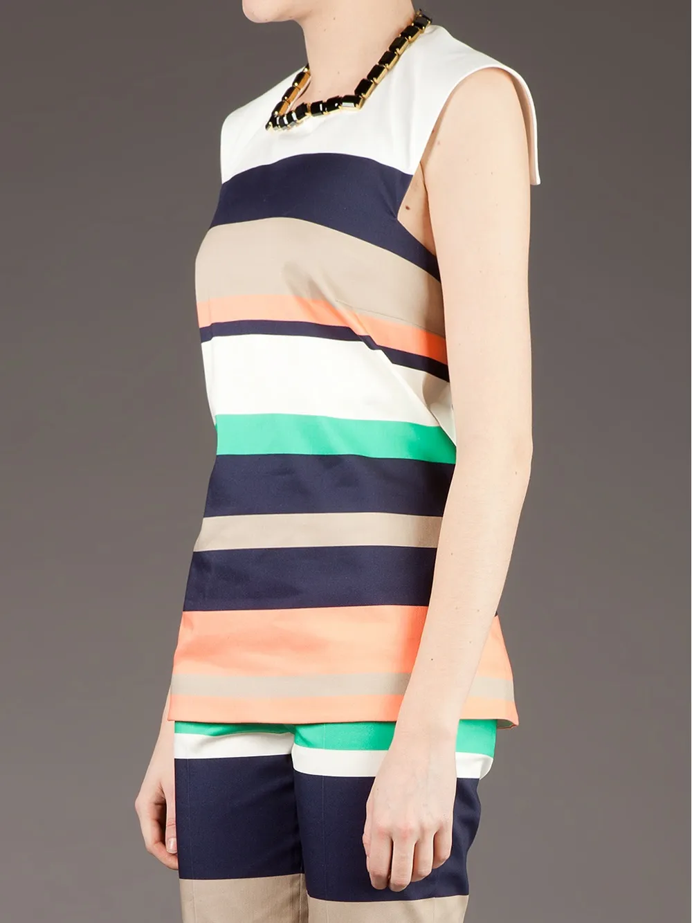 Galitzine Striped Trouser Set In Multi