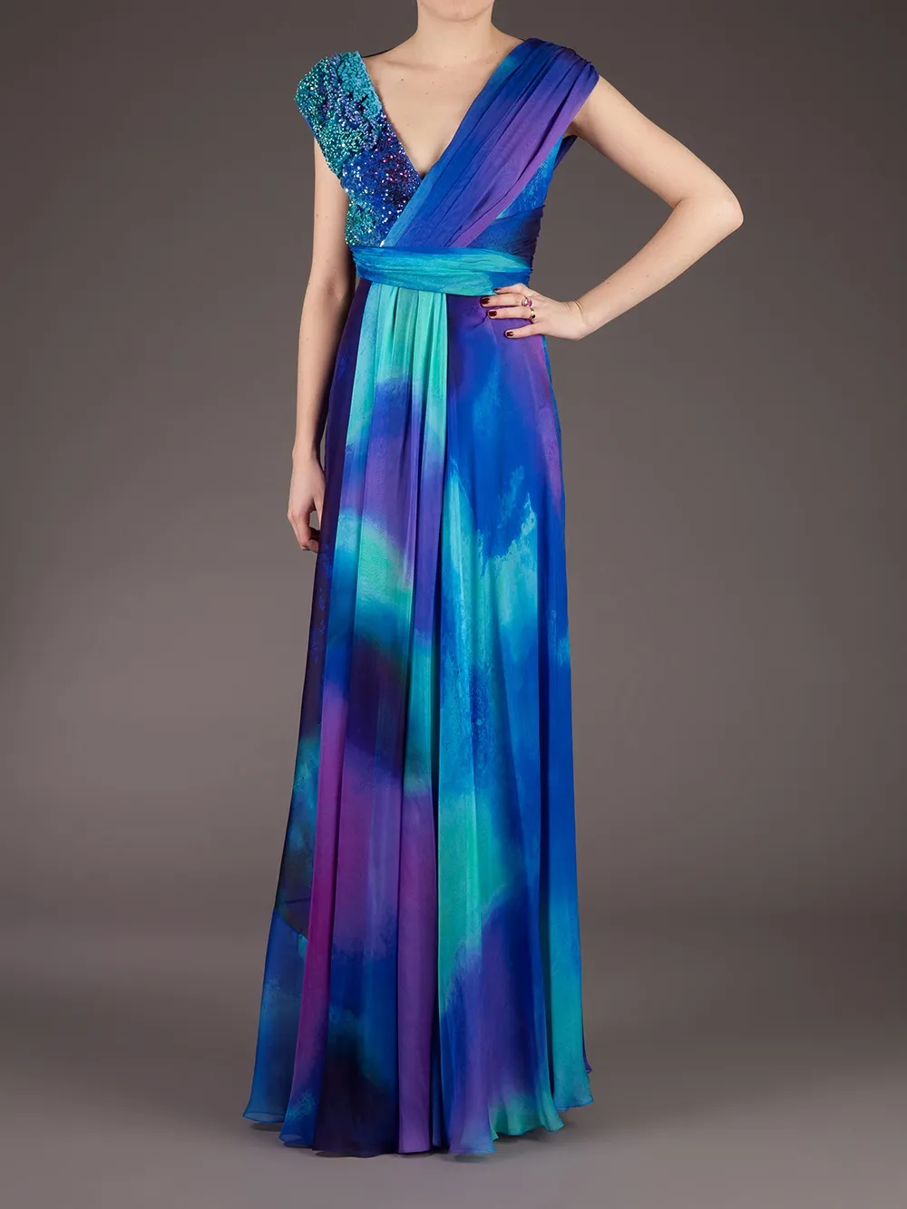  Matthew Williamson Maxi Dress - Azul 