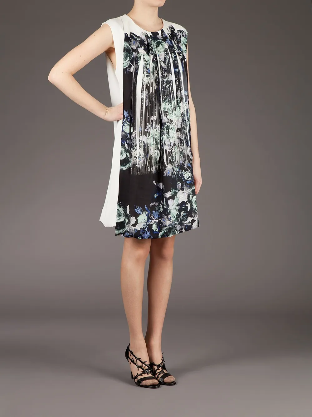 Sharon Wauchob Printed Front Silk Dress In Multi