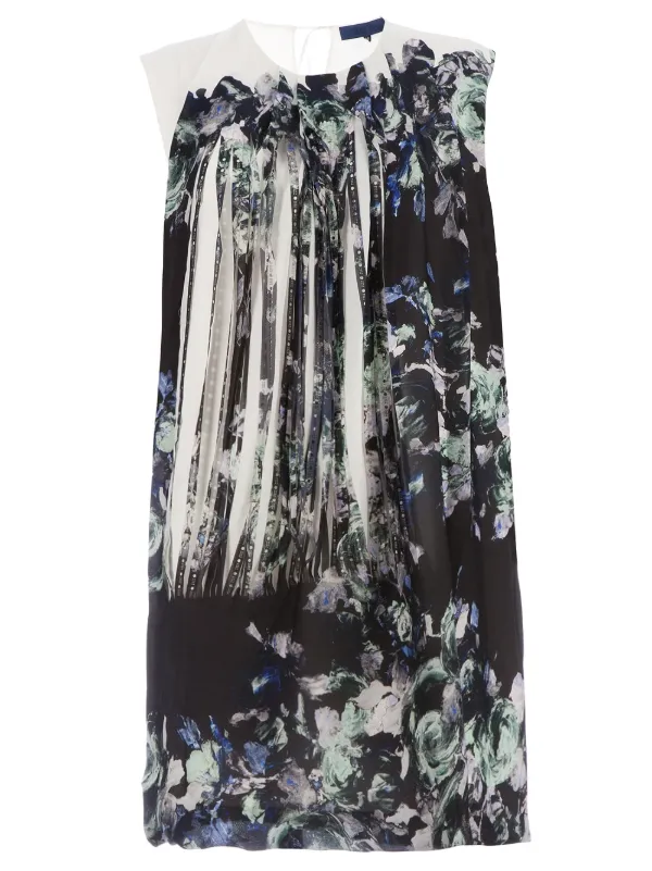 Sharon Wauchob Printed Front Silk Dress in White