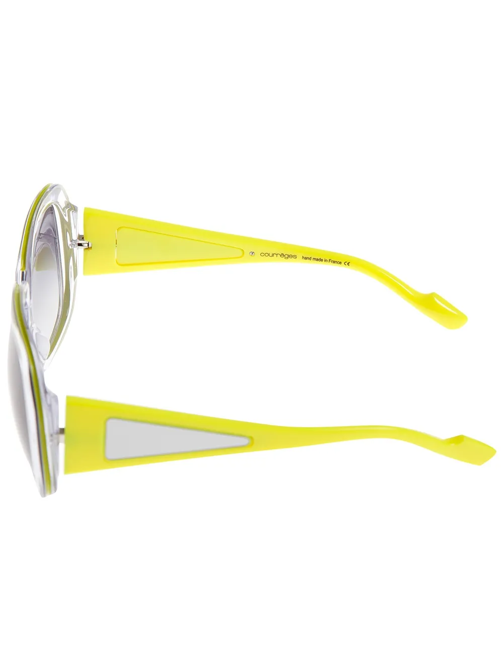 Courrèges oversized sunglasses Geel