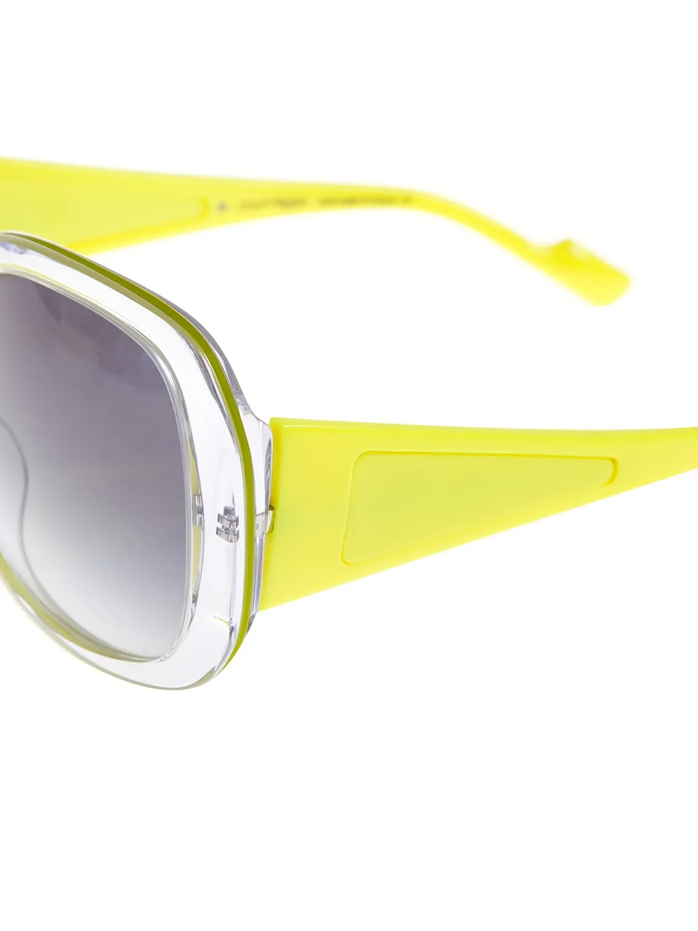 Courrèges oversized sunglasses Geel