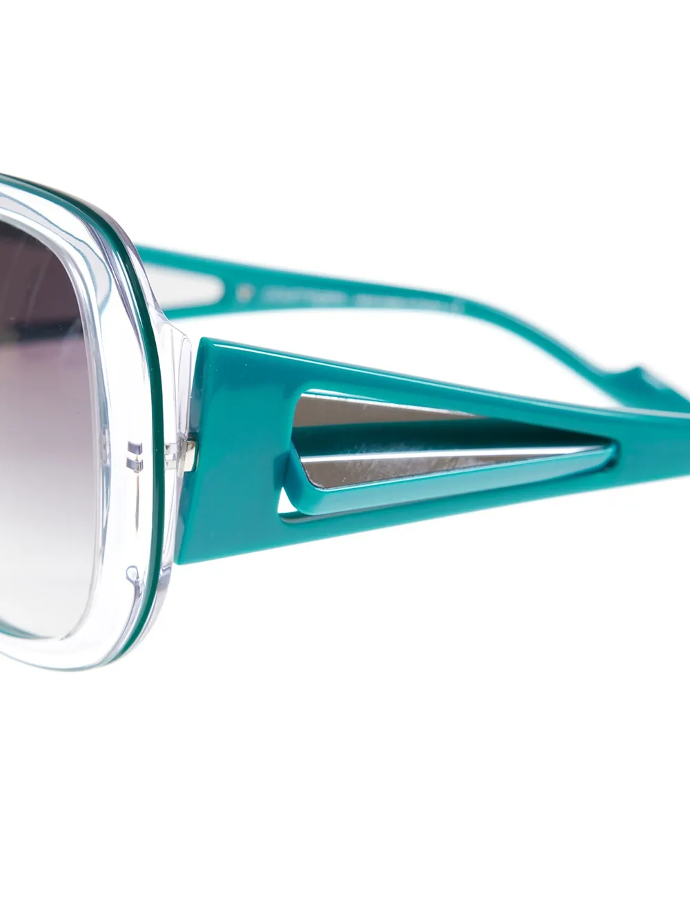 Courrèges oversized sunglasses Blauw