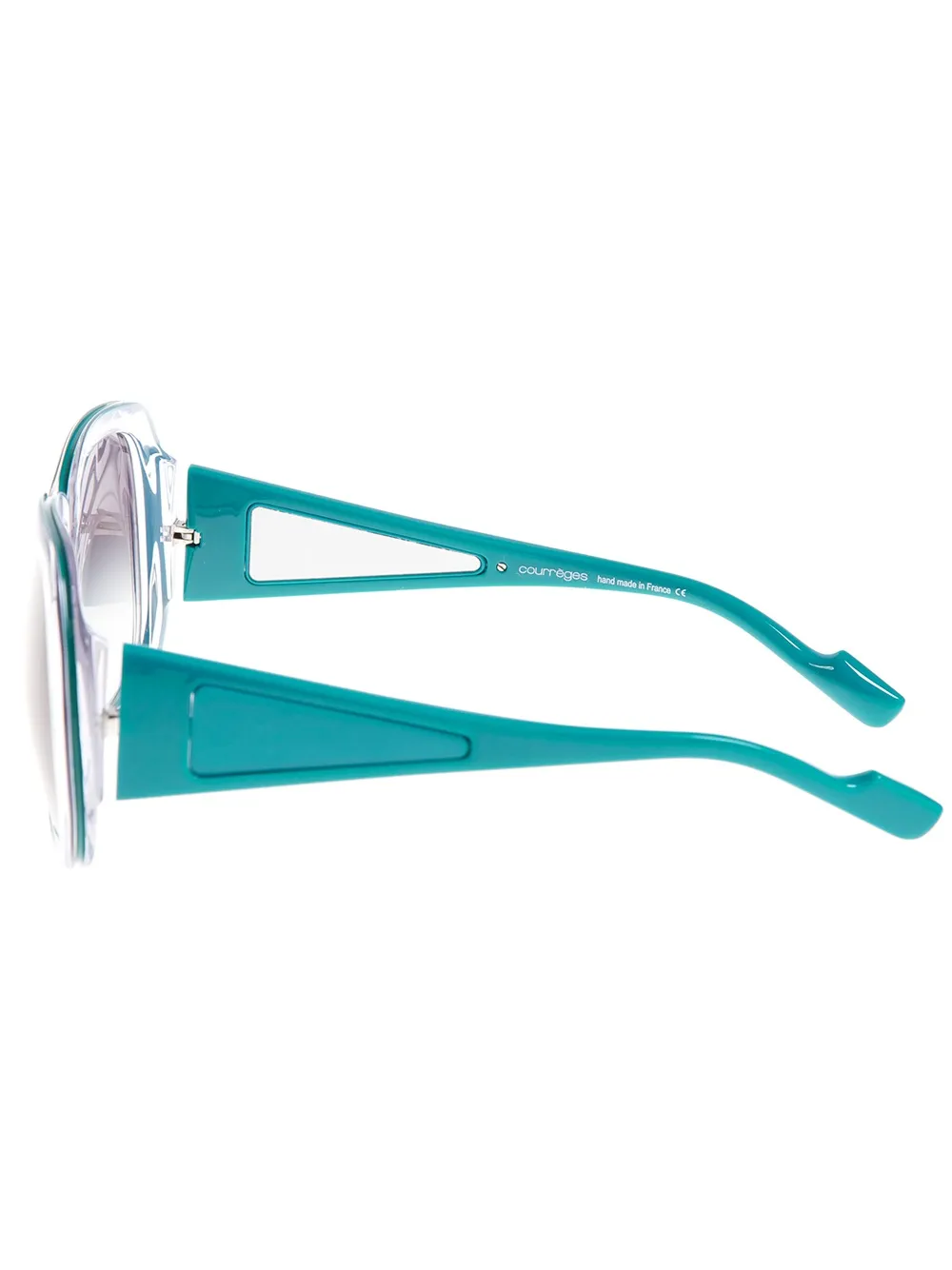 Courrèges oversized sunglasses Blauw
