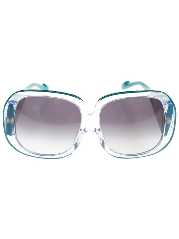Courrèges Oversized Sunglasses | ブルー | FARFETCH JP