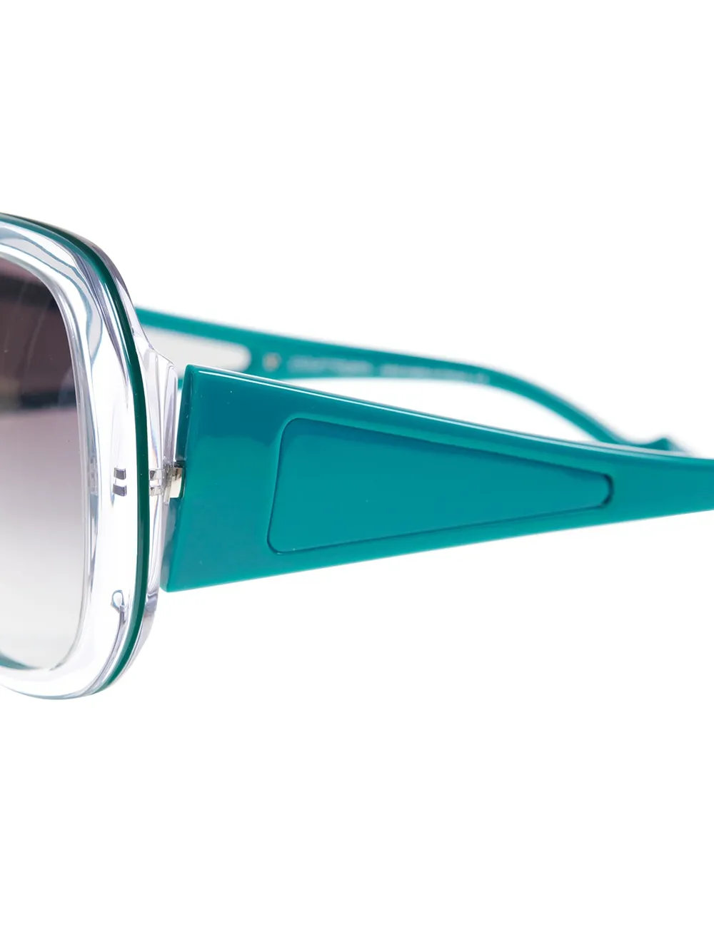 Courrèges oversized sunglasses Blauw